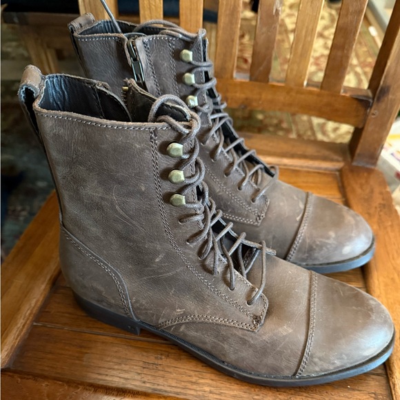 brand new unworn Ralph Lauren Denim & Supply Sedona  lace up boots size 8 w zip - Picture 3 of 8